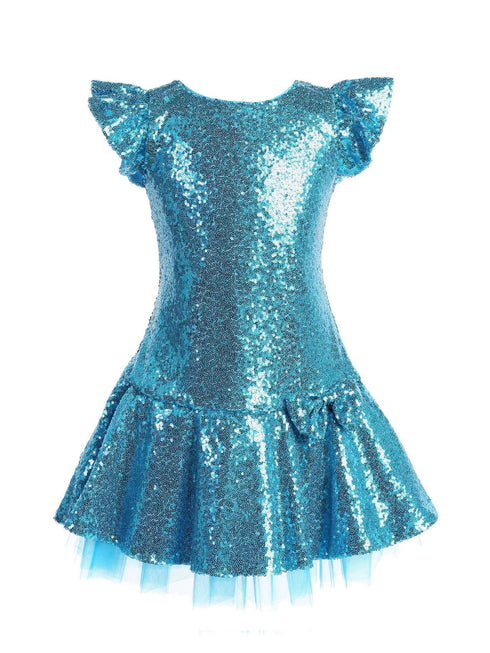 Big Girl Multi Color Sequin Ruffle Tutu Junior Bridesmaid Dress Plus Size 14.5-20.5 - SophiasStyle.com